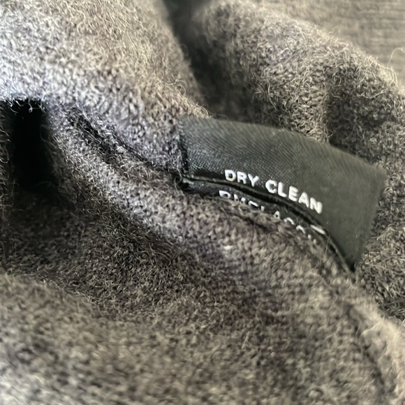 Murano SZ L Gray Long Sleeve Mock-Neck Pull Over Sweater 100% Merino Wool - Picture 6 of 12